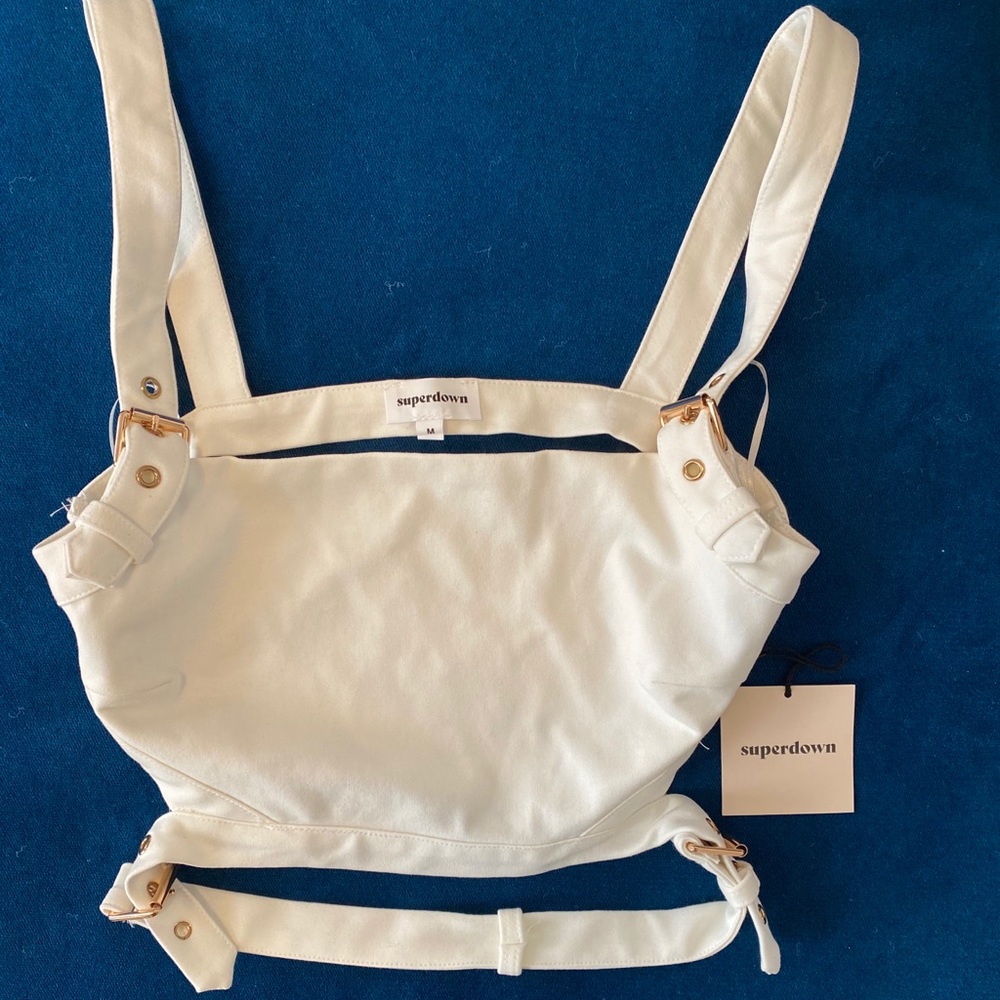 Superdown buckle crop top